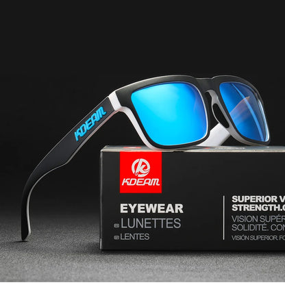 Sonnenbrille quadratisch polarisiert Angeln Lifestyle Spiegel Hartbox Unisex