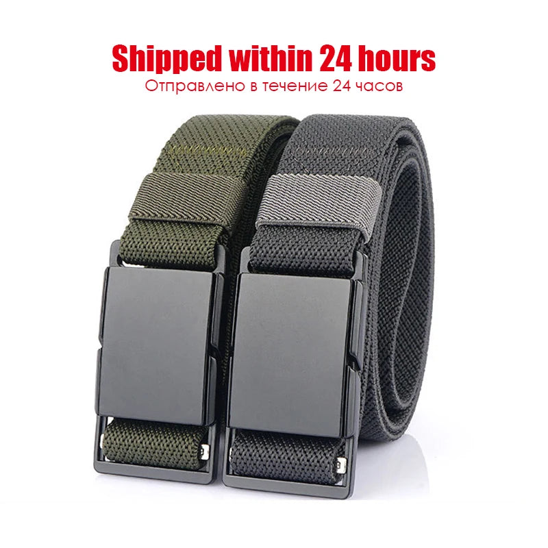 Unisex-Gürtel Mit Magnet-Schnalle 3,4 cm Breite Elastisch Für Outdoor Alltagsaktivitäten Wandern Reisen