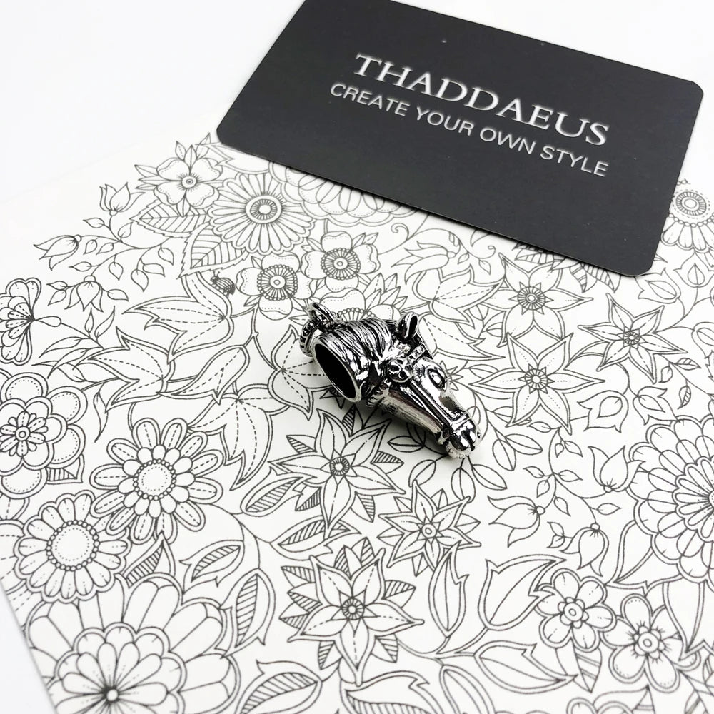 Damen-Charm-Anhänger Kriegspferd Hero Rebel Vintage aus Sterlingsilber