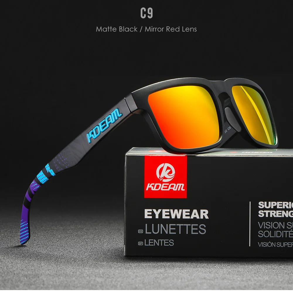 Sonnenbrille quadratisch polarisiert Angeln Lifestyle Spiegel Hartbox Unisex