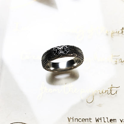 Damen-Ring Maori-Bandring Ethno aus Sterlingsilber