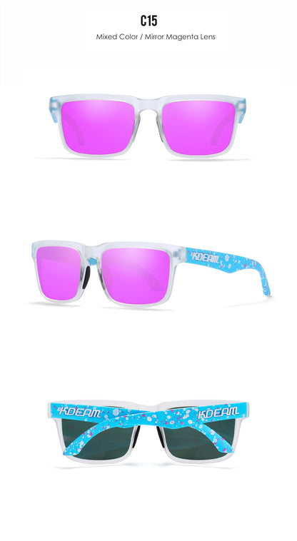 Sonnenbrille quadratisch polarisiert Angeln Lifestyle Spiegel Hartbox Unisex