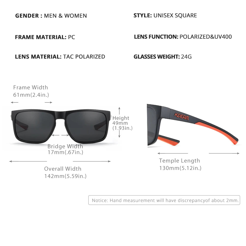 Sonnenbrille quadratisch photochrom polarisiert rutschfest Outdoor Unisex
