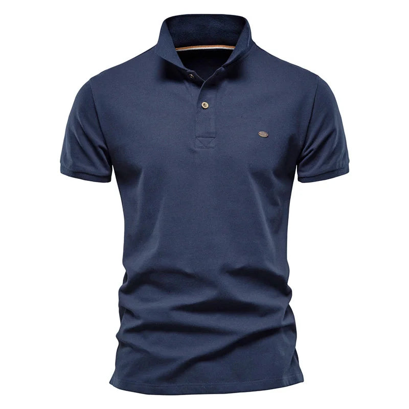 Herren Polo-Shirt aus 100 Prozent Baumwolle im einfarbigen Casual-Stil