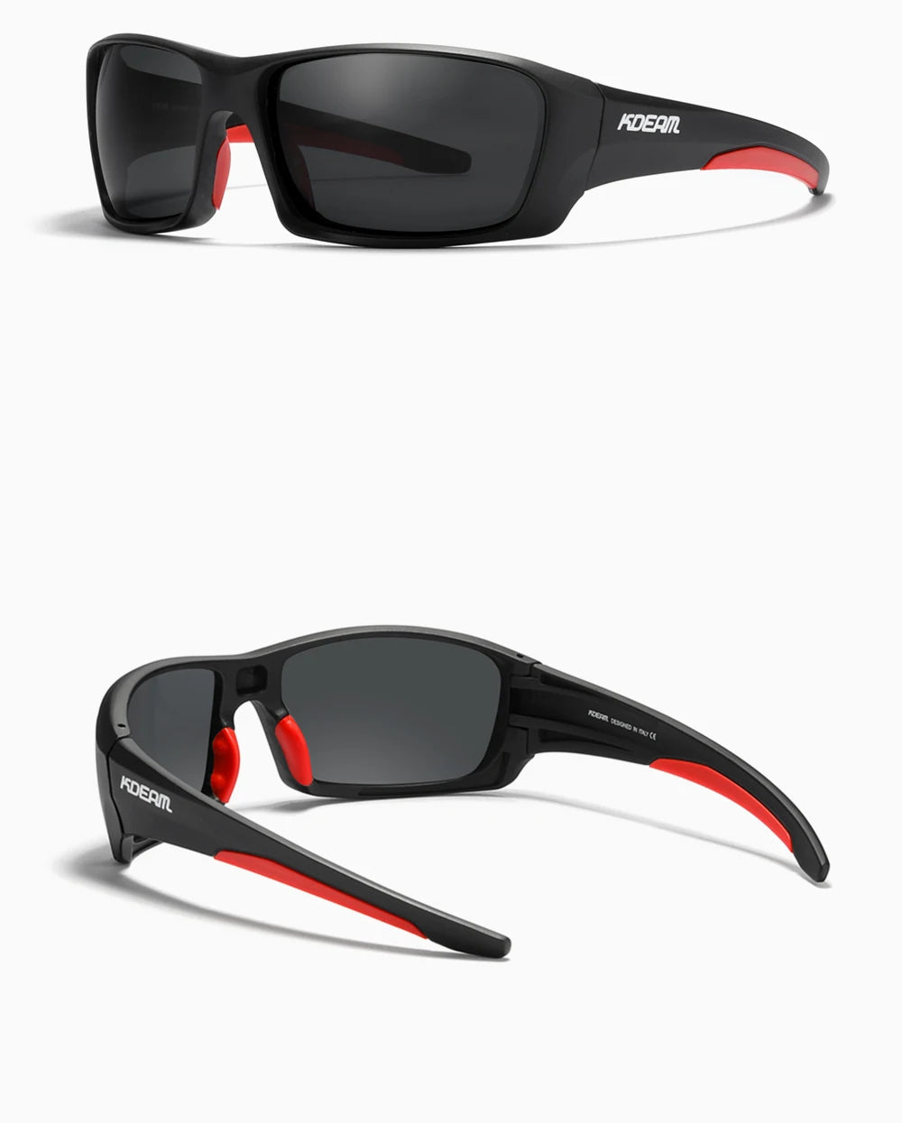 Sonnenbrille Sport TR90 polarisiert Wandern Angeln Reißverschlussetui Herren