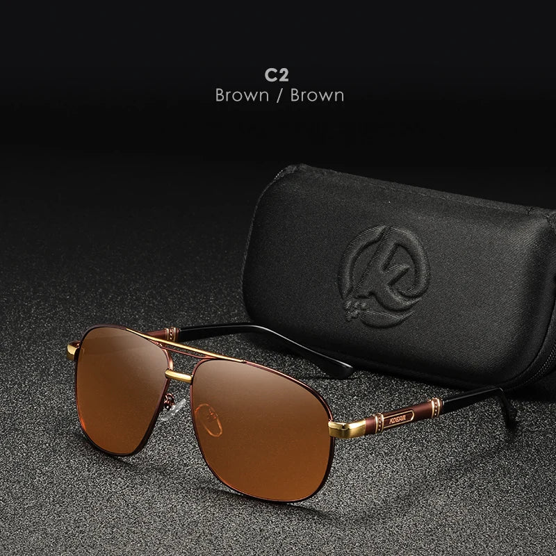 Sonnenbrille Al-Mg quadratisch polarisiert Outdoor UV400 Herren Damen
