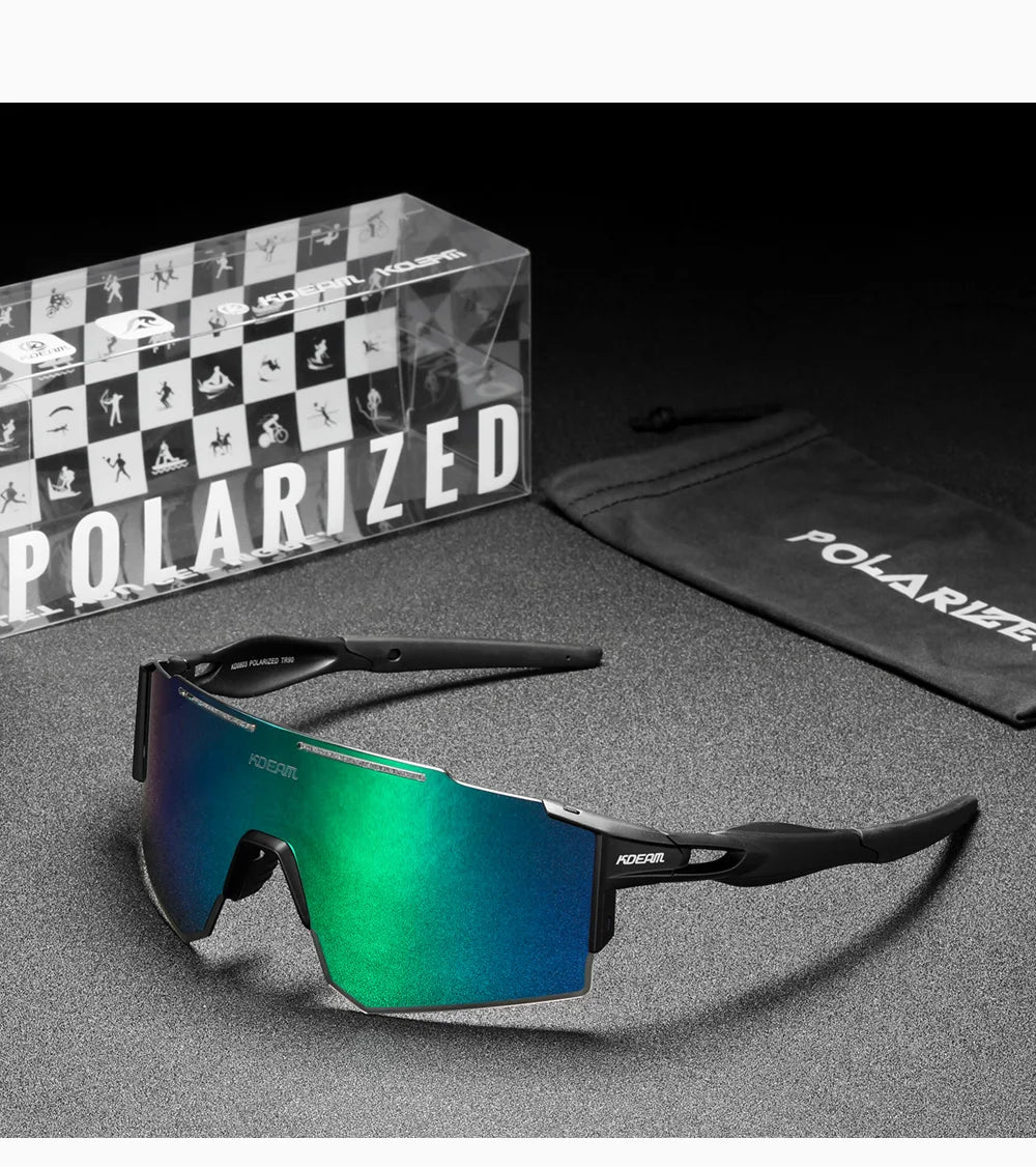 Sonnenbrille Sport TR90 polarisiert 1,2mm Glas Gummisteg winddicht Herren