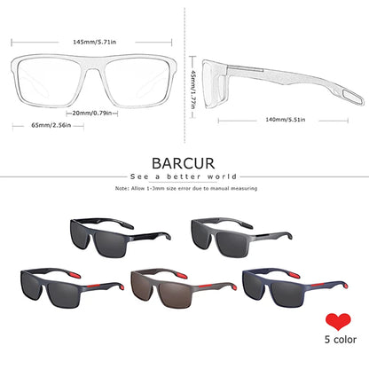 Sonnenbrille TR90 Vintage quadratisch polarisiert UV400 Herren Damen