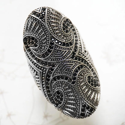 Damen-Ring Maori-Tattoo kulturell II aus Sterlingsilber