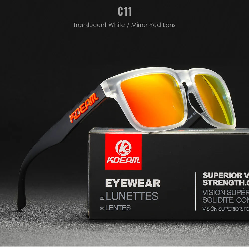 Sonnenbrille quadratisch polarisiert Angeln Lifestyle Spiegel Hartbox Unisex