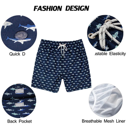 Herren-Shorts aus Polyester mit Reißverschlusstasche – schnelltrocknend für Gym, Surfen und Strand
