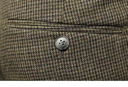Doppelreihiger Herrenanzug aus 30% Wolle in Tiefblau, Schwarz oder Grau – Slim Fit für Hochzeit oder Business
