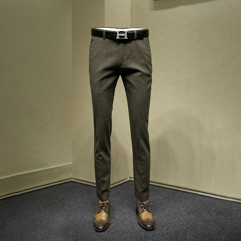 Doppelreihiger Herrenanzug aus 30% Wolle in Tiefblau, Schwarz oder Grau – Slim Fit für Hochzeit oder Business