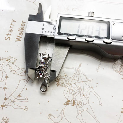 Damen-Charm-Anhänger Magic Cat mit Krone aus Sterlingsilber