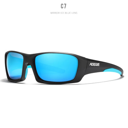 Sonnenbrille Sport TR90 polarisiert Wandern Angeln Reißverschlussetui Herren
