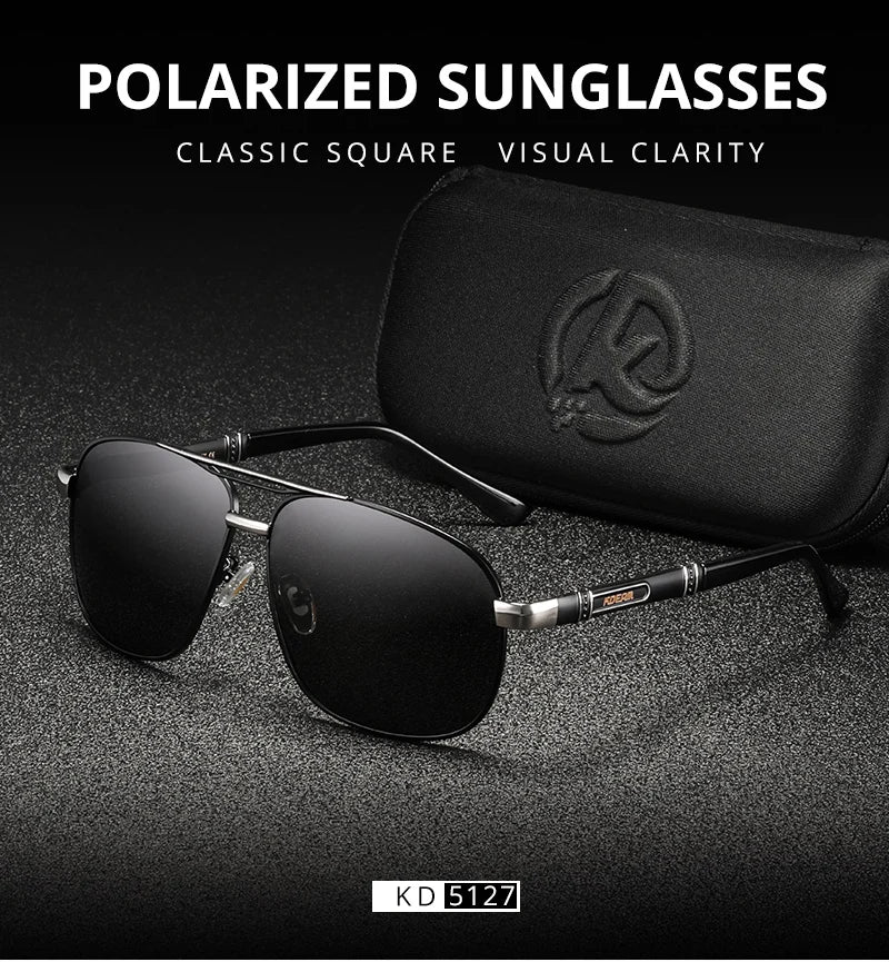 Sonnenbrille Al-Mg quadratisch polarisiert Outdoor UV400 Herren Damen
