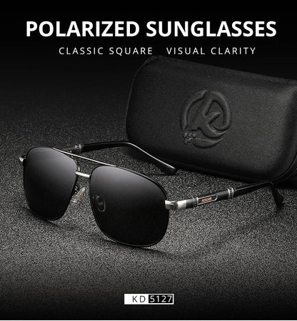 Sonnenbrille Al-Mg quadratisch polarisiert Outdoor UV400 Herren Damen
