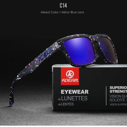 Sonnenbrille quadratisch polarisiert Angeln Lifestyle Spiegel Hartbox Unisex