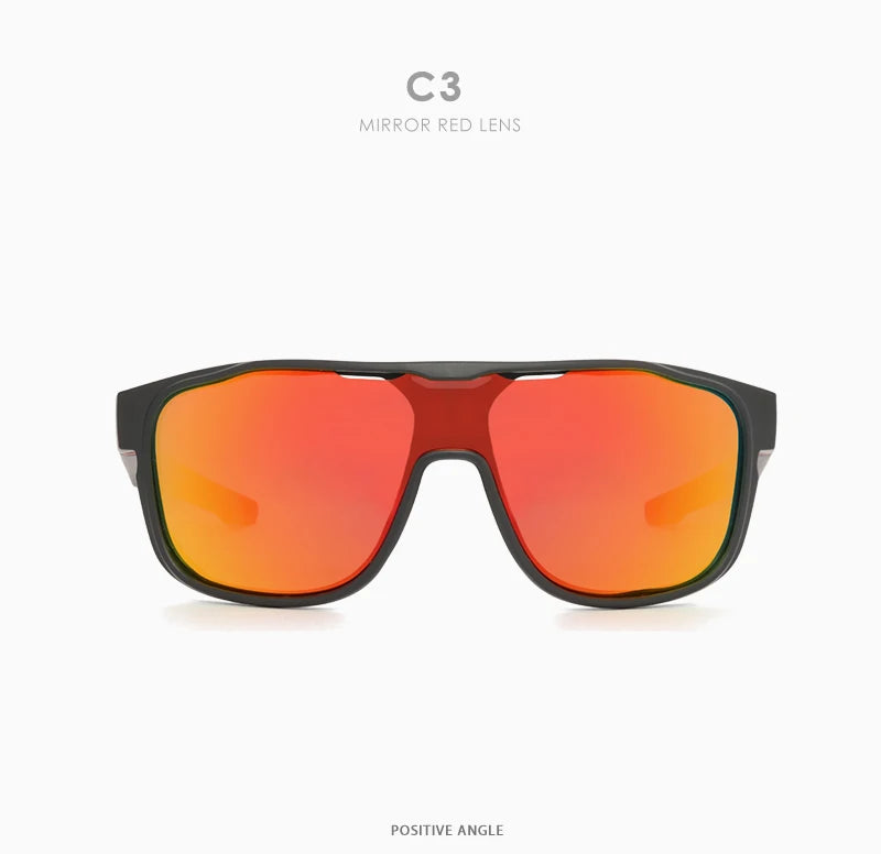 Sonnenbrille Einteiler polarisiert Spiegel winddicht Cat.3 Sport Herren