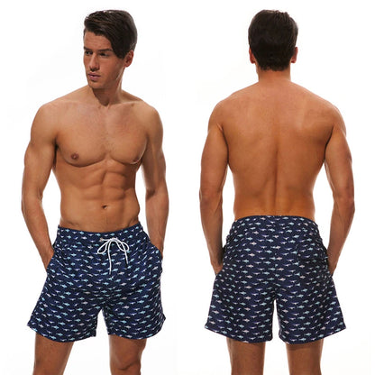 Herren-Shorts aus Polyester mit Reißverschlusstasche – schnelltrocknend für Gym, Surfen und Strand