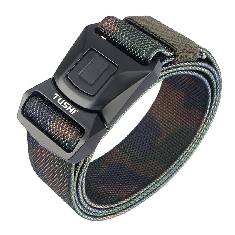 Herren Taktischer Gürtel aus Nylon mit Schnellverschluss Tarnmuster Outdoor-Einsätze