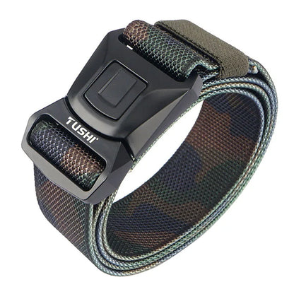 Herren Taktischer Gürtel aus Nylon mit Schnellverschluss Tarnmuster Outdoor-Einsätze