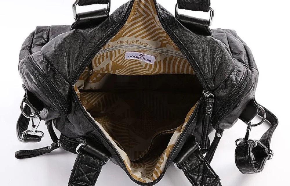 Damen-Schultertasche aus PU-Leder mit Top-Griff und extrem großem Fassungsvermögen für Alltag