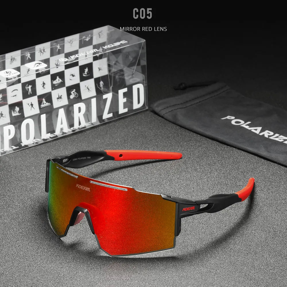 Sonnenbrille Sport TR90 polarisiert 1,2mm Glas Gummisteg winddicht Herren