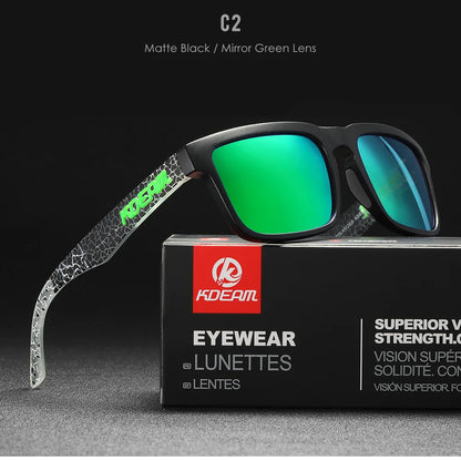 Sonnenbrille quadratisch polarisiert Angeln Lifestyle Spiegel Hartbox Unisex