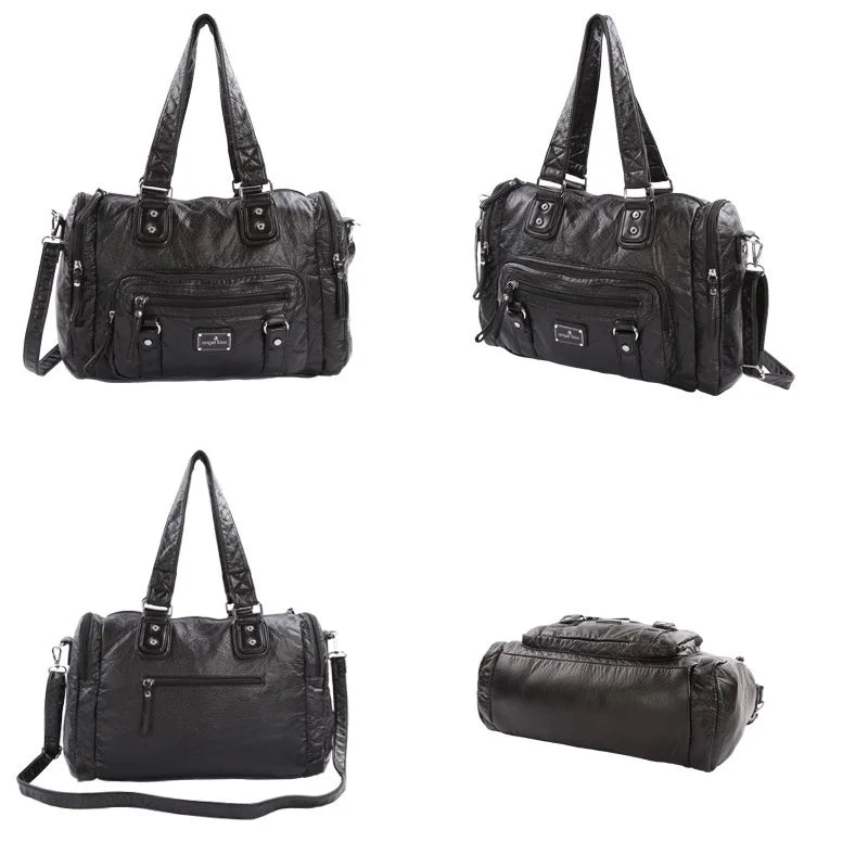 Damen-Schultertasche aus PU-Leder mit Top-Griff und extrem großem Fassungsvermögen für Alltag