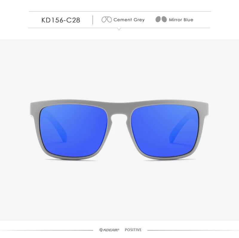 Sonnenbrille quadratisch polarisiert transparent 30 Farben Spiegel Herren