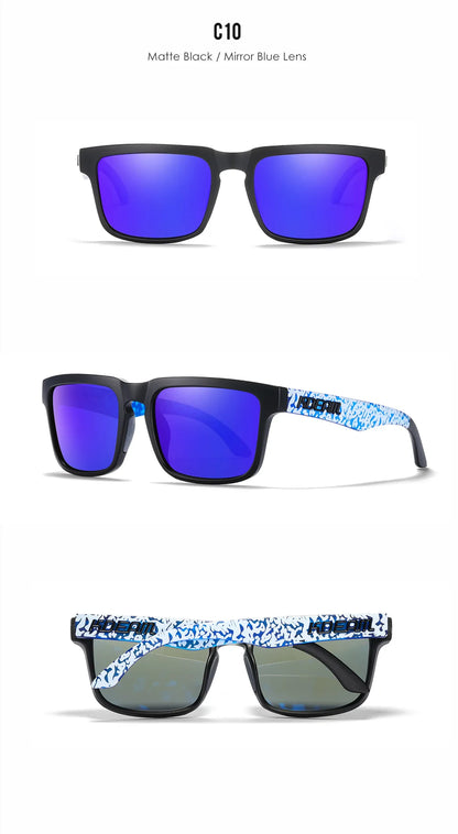 Sonnenbrille quadratisch polarisiert Angeln Lifestyle Spiegel Hartbox Unisex
