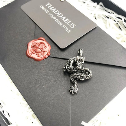 Damen-Charm-Anhänger mythischer Drache Punk aus Sterlingsilber