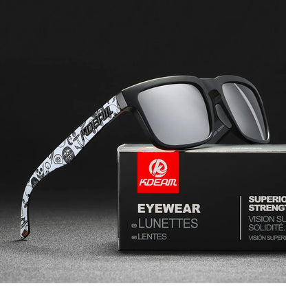 Sonnenbrille quadratisch polarisiert Angeln Lifestyle Spiegel Hartbox Unisex