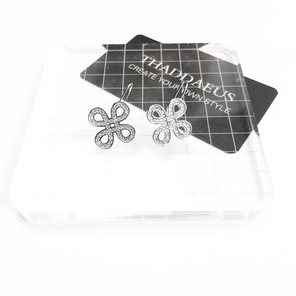 Damen-Ohrtropfen Knoten aus Sterlingsilber