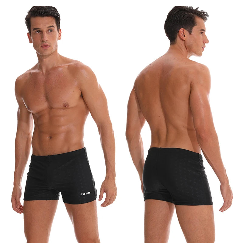 Herren-Badeshorts aus Polyester mit herausnehmbarem Polster – sexy und in großen Größen erhältlich, ideal für Sport und Strand.