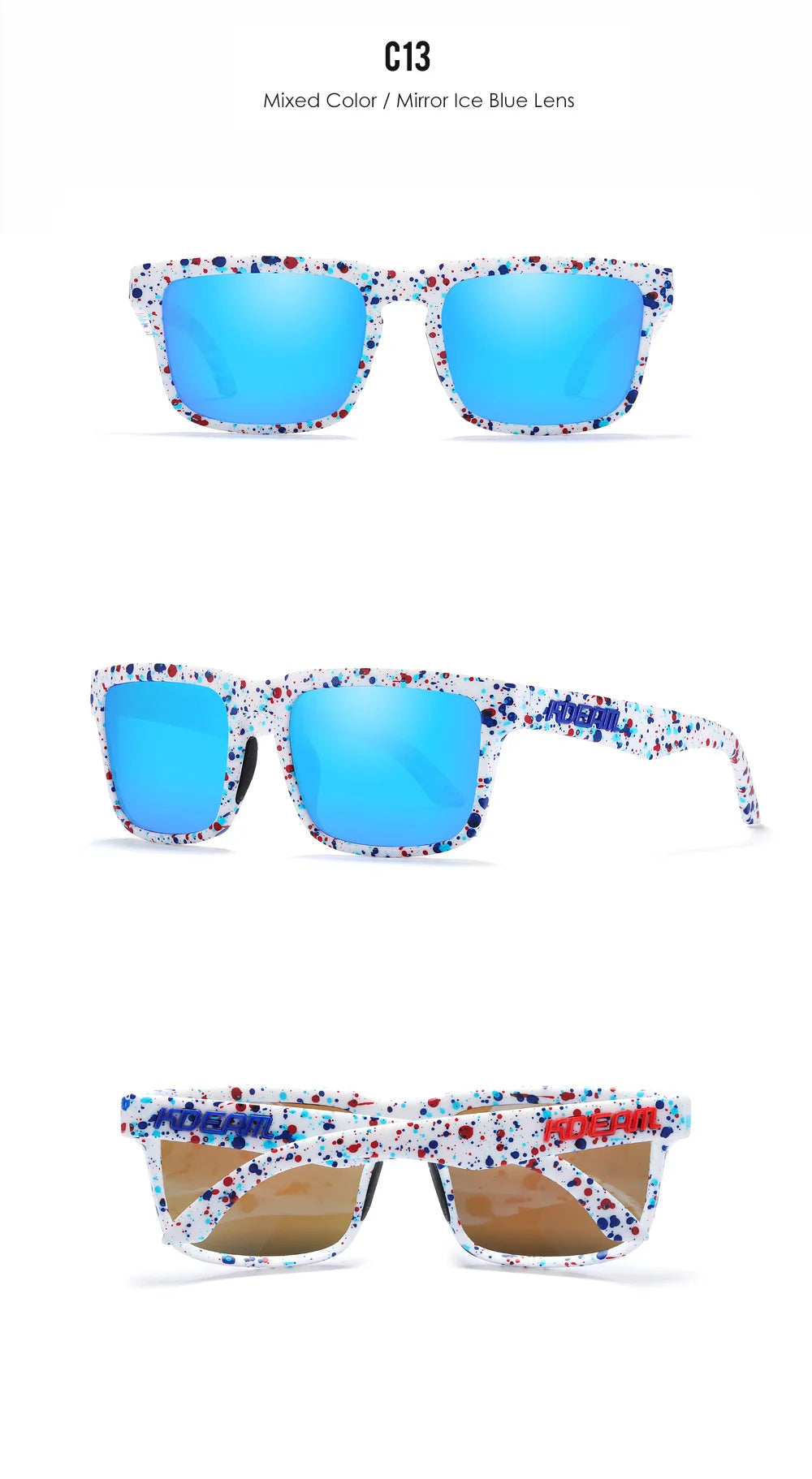 Sonnenbrille quadratisch polarisiert Angeln Lifestyle Spiegel Hartbox Unisex