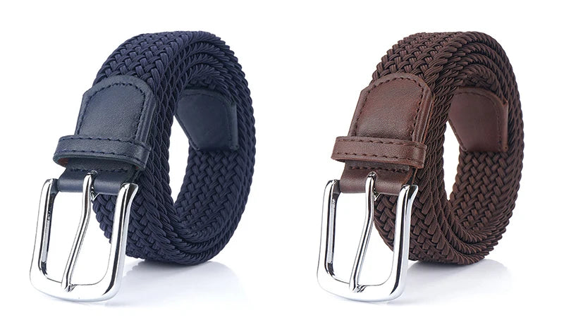 Unisex Gürtel Gewebe Elastikband Silberne Metallschnalle Jeans Geeignet Alltag Freizeit