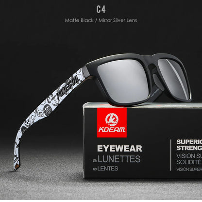 Sonnenbrille quadratisch polarisiert Angeln Lifestyle Spiegel Hartbox Unisex