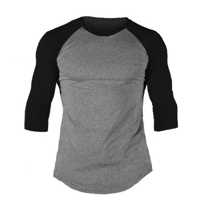 Männer T-Shirt aus reiner Baumwolle mit Slim Fit und sieben-Punkt Hülsen