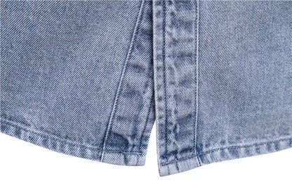 Herren Denim Shirts aus 100% Baumwolle mit Doppel Taschen für den Herbst