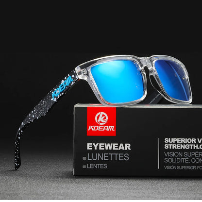 Sonnenbrille quadratisch polarisiert Angeln Lifestyle Spiegel Hartbox Unisex