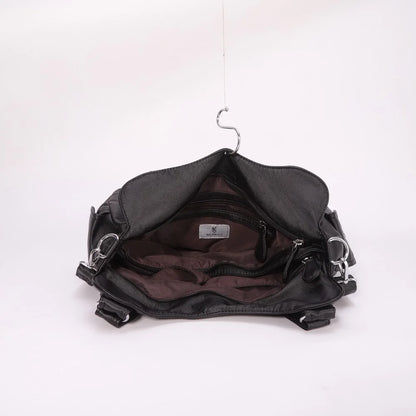 Damen-Schultertasche Aus PU-Leder Mit Reißverschluss Und Innenfächern Großes Stauraumvolumen