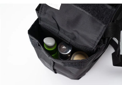 Damen Kosmetiktasche Großes Fassungsvermögen Aus Robuster Oxford-Gewebe Für Reisen Und Alltag Schwarz
