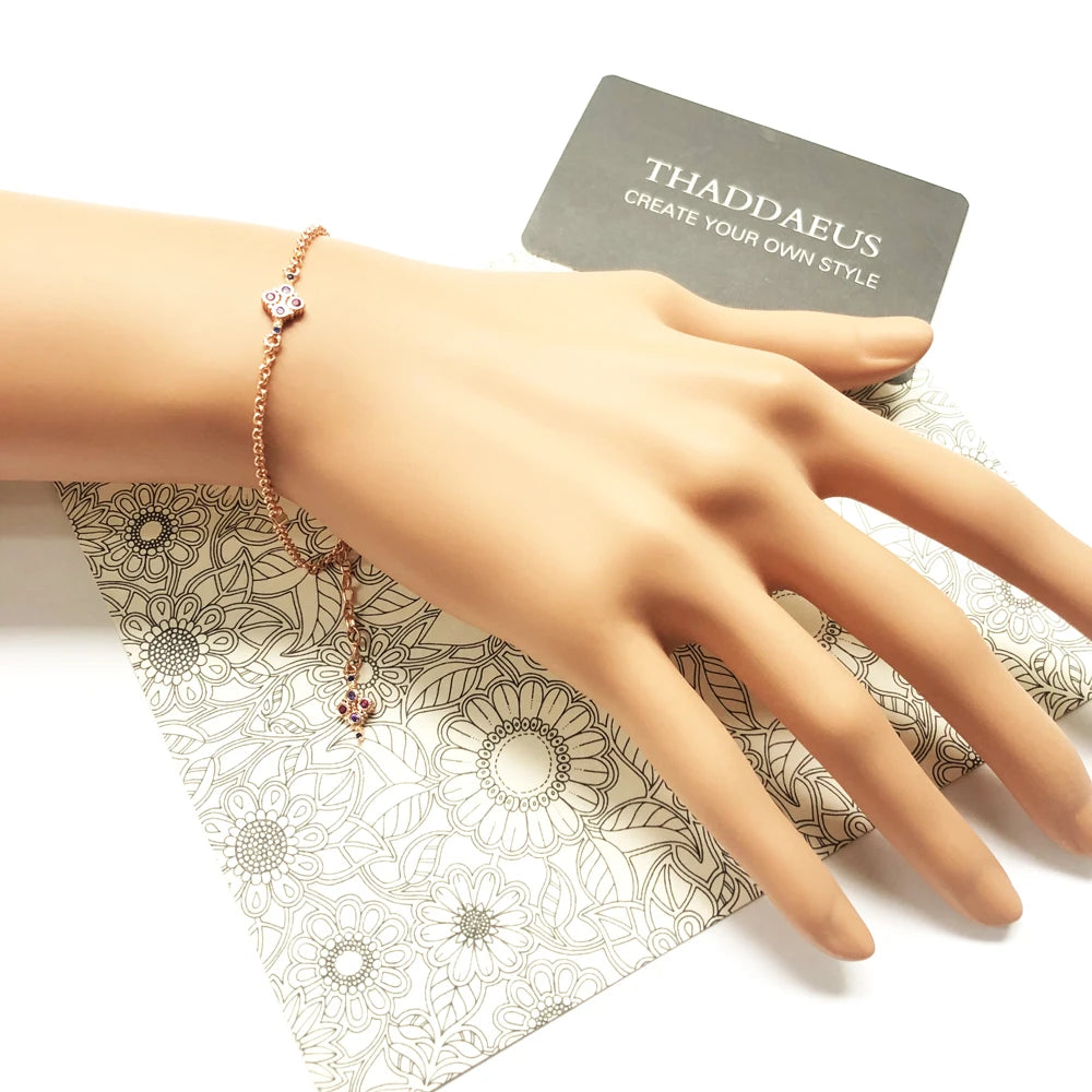 Damen-Armband Royalty Roségold viktorianisch aus Sterlingsilber