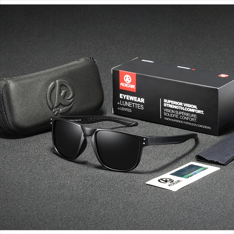 Sonnenbrille Kristallrahmen HD polarisiert Spiegel glasklar Unisex