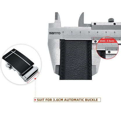 Herren Leder-Gürtelband ohne Schnalle Rindsleder Schwarz Braun 3,5 cm