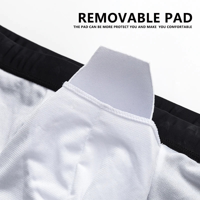 Herren-Badeshorts aus Polyester mit herausnehmbarem Polster – sexy und in großen Größen erhältlich, ideal für Sport und Strand.