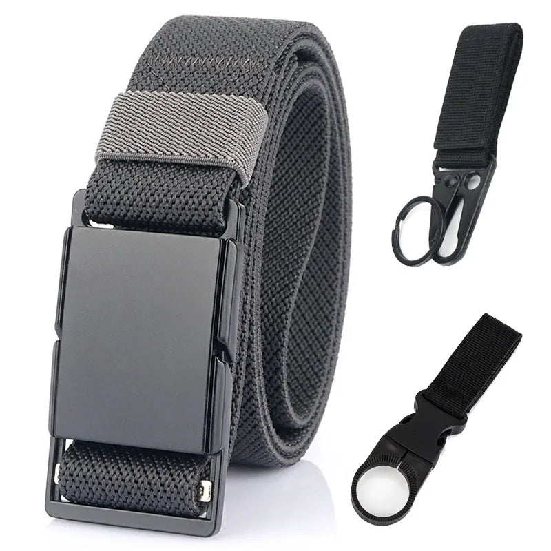 Unisex-Gürtel Mit Magnet-Schnalle 3,4 cm Breite Elastisch Für Outdoor Alltagsaktivitäten Wandern Reisen