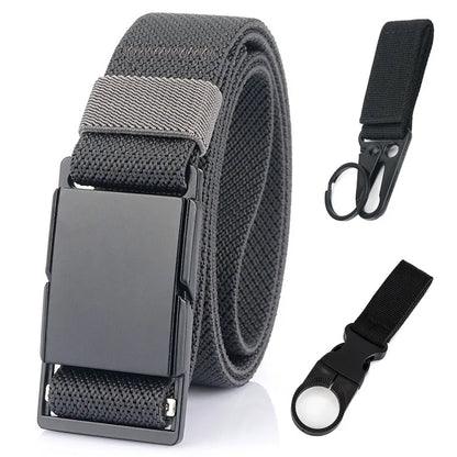 Unisex-Gürtel Mit Magnet-Schnalle 3,4 cm Breite Elastisch Für Outdoor Alltagsaktivitäten Wandern Reisen